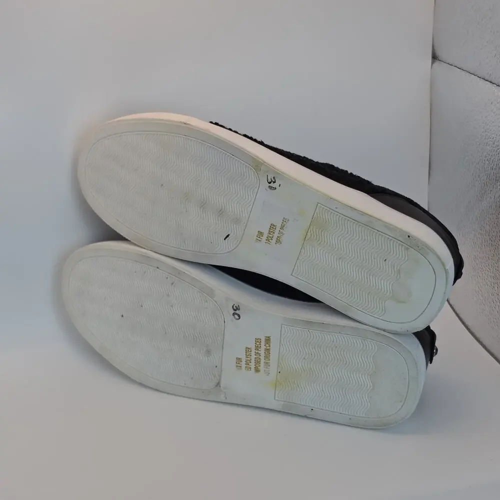Reaction Kenneth Cole Women's Size 8 Black Gray Slip On Fashion Sneakers